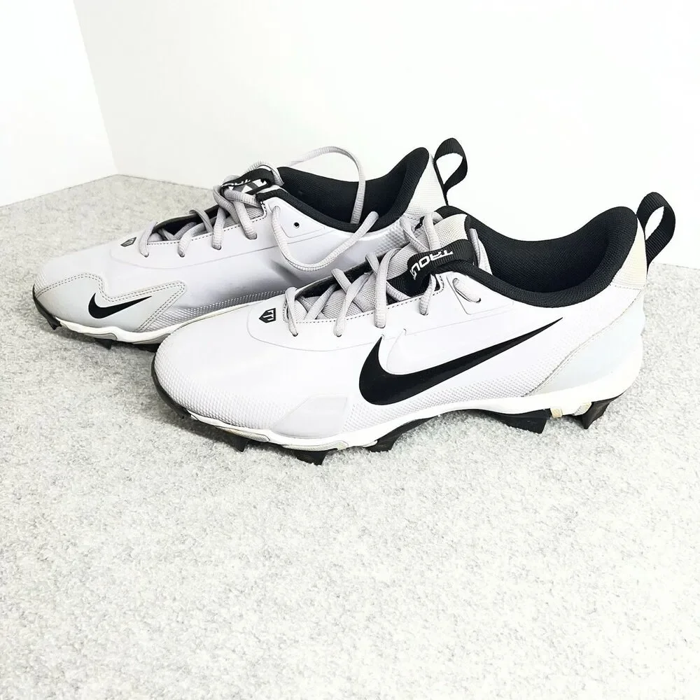 Nike Force Trout 9 Keystone Men’s Cleats Size 10 Pewter/Black-Wolf Grey PreOwned